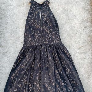 Size Small Womens J.O.A Blue and Nude Cocktail Dress